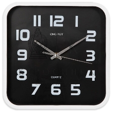 Часы настенные Energy ЕС-09 квадратные, пластик, плавный ход (в уп. 20 шт)