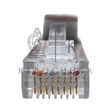 Патч-корд Suprlan 10-0142 UTP RJ-45 вил.-вилка RJ-45 cat.5e 1м серый LSZH 24AWG