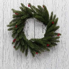 Еловый венок с ягодами Neon-night Ø 45 см, литой
