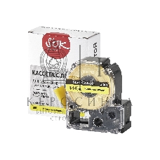 Кассета с лентой S'OK by Sakura Printing BLK6YBA14 для Epson, черный на желтом, 14мм/2.5м