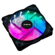 Вентилятор для корпуса Digma DFAN-FRGb2 черный, 120 мм, 1200 об/мин, 23 дБ, 4 pin
