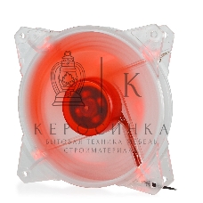 Вентилятор для корпуса Crown CMCF-12025S-1210 прозрачный/красный, 120 мм, 1650 об/мин, 28 дБ, 3 pin