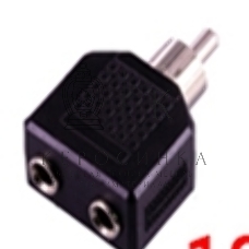 Разетвитель RCA (тюльпан) папа на 2 miniJack мама 1 канал