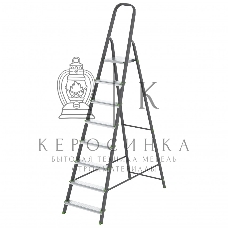 Стремянка Сибртех 8 ступеней, стальной профиль, алюминиевые ступени