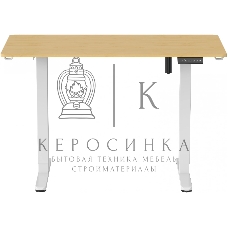 Стол компьютерный Cactus CS-ED-WTBAM столешница бамбук, бежевый, каркас белый