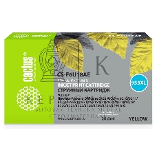 Картридж струйный Cactus CS-F6U18AE (953XL) желтый (26 мл) для HP OJ Pro 7740/8210/8218/8710/8715