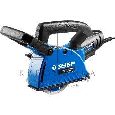 Штроборез Зубр ЗШ-П30-1400 ПСТглуб. паза 30 мм, 125 мм, подключ. пылесоса, плавн пуск, 1400 Вт
