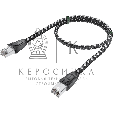 Патч-корд GCR PROF прямой 5.0m, UTP медь cat.6, STRONG черно-белый нейлон, ethernet high speed 10 Гбит/с, T568B, GCR-52779