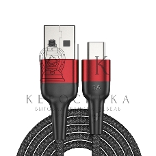 Кабель Rexant USB-A - Type-C, 5А, 50Вт, 1м, в черной нейлоновой оплетке