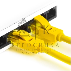 Патч-корд Greenconnect UTP прямой 3 m AWG24 cat.5е, RJ45, медь, литой (Желтый), пластик пакет (GCR-LNC02-3.0m)