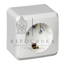 Розетка 1-м ОП Этюд 16А защ. шторки с заземл. белый SchE PA16-004B
