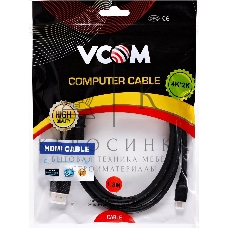 Кабель HDMI-19M --MicroHDMI-19M ver 2.0 1,5 м VCOM CG587-1.8M