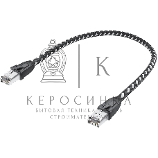 Патч-корд GCR PROF прямой 3.0m, UTP медь cat.6, STRONG черно-белый нейлон, ethernet high speed 10 Гбит/с, T568B, GCR-52778