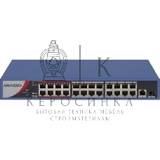 Коммутатор Hikvision DS-3E0326P-E/M(C) (L2) 25x100 Мбит/с 1SFP 24PoE 230W неуправляемый
