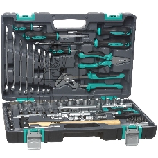 Набор инструментов Stels 141041/2'' 1/4'' CrV пластиковый кейс  76 предм.