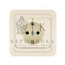 Розетка 1-м Makel СП Mimoza 16А IP20 с заземл. крем/крем