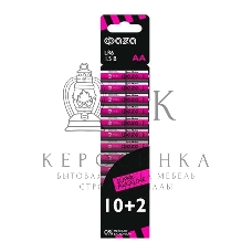 Элемент питания алкалиновый LR6 Super Alkaline SBL-10+2 (уп.12шт) ФАZА 2854582, 1.5 В