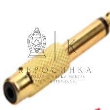 Переходник miniJack 3,5 мм - на Jack 6,3 мм позолоченный 1 канал