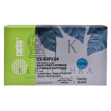 Картридж струйный Cactus CS-B3P23A №727 фото черный (130 мл) для HP DJ T920/T1500