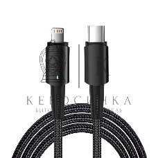 Кабель Rexant Type-C – Lightning для Apple, 3А, 1м, в черной нейлоновой оплетке, со световой индикацией