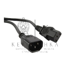 Кабель питания монитор-компьютер Hyperline PWC-IEC13-IEC14-5.0-BK IEC 320 C13 - IEC 320 C14 (3x0.75) 5м