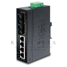 Коммутатор для монтажа в DIN рейку PLANET Technology ISW-501T IP30 Slim Type 5-Port Industrial Fast Ethernet Switch (-40 to 75 degree C)