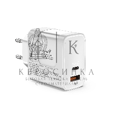 Сетевое зарядное устройство Genius PD-65AC, EU, 65W, белый