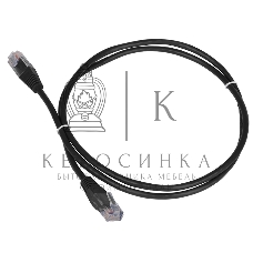 Патч-корд TWT UTP cat.5e, с заливными колпачками, 7.0 м, черный