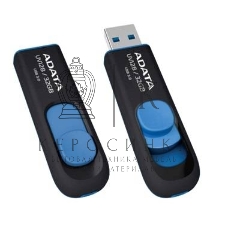 Флешка USB ADATA UV128 (AUV128-128G-RBE), 128Gb, USB 3.0, R/W 100/30, черный/синий