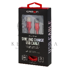 Кабель Crown USB - microUSB CMCU-3072M red