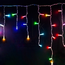 Гирлянда Neon-night Айсикл (бахрома) светодиодный, 4,8 х 0,6 м, прозрачный провод, 230 В, диоды RGB, 176 LED
