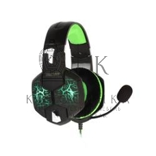 Гарнитура проводная игровая RUSH TAIPAN, динамики 50мм, велюровые амбушюры, вирт.звук 7.1, чер/зел (SBHG-3100)