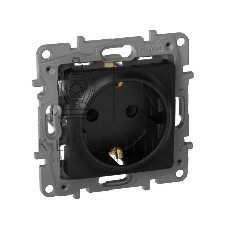 Розетка 2К+З, немецкий стандарт, винтовые зажимы, 16А, 250В~, Etika, антрацит Розетка 2К+З, немецкий стандарт, винтовые зажимы, 16А, 250В~, Etika, антрацит
