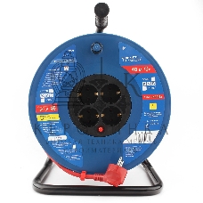 Удл. на пласт. катушке “Power Cube” IP20 16А 40м ПВС 3x1,5мм2 4 роз. с/з