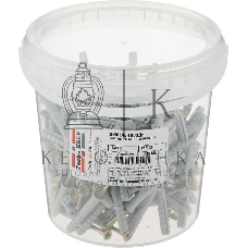 Дюбель-гвоздь 6х40 с потайной манжетой полипропилен (уп. 150 шт) ведро Tech-Krep 101466