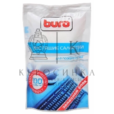 Салфетки Buro BU-Zsurface, 100 шт для поверхностей мягкая упаковка 100шт влажных
