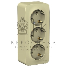 Розетка 3-м ОП Blanca 16А 250В без шторок с заземл. изол. пласт. беж. SchE BLNRA010317