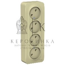 Розетка 4-м ОП Blanca 16А 250В без шторок без заземл. изол. пласт. беж. SchE BLNRA000417