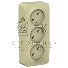 Розетка 3-ая б/з без шторок, изолир. пластина 16А, 250В SE Blanca наруж Беж