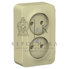 Розетка 2-ая б/з без шторок, изолир. пластина 16А, 250 В SE Blanca наруж Беж