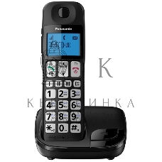 Телефон беспроводной (DECT) Panasonic KX-TGE110RUB черный АОН