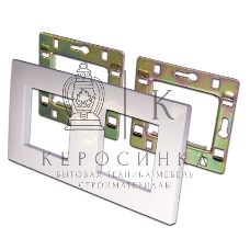 Рамка 2-постовая 45х45, с суппортами, белый