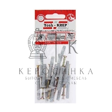 Дюбель-гвоздь 6х40 с потайной манжетой полипропилен (уп.16шт) пакет Tech-Krep 102943