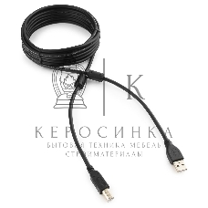 Кабель Gembird/Cablexpert USB 2.0 Pro, AM/BM, 4.5м, экран,2феррит.кольца, черный, пакет