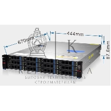 Серверный корпус Gooxi RMC2112-670-HS-NV-D 2U 12bay chassis SAS/SATA/NVME backplane rear 2*2.5