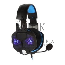 Гарнитура проводная игровая RUSH TAIPAN, динамики 50мм, велюровые амбушюры, вирт.звук 7.1, чер/син (SBHG-3000)