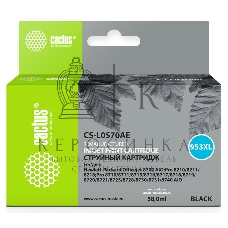 Картридж струйный Cactus CS-L0S70AE №953XL черный (58 мл) для HP OJ Pro 7740/8210/8218/8710/8715