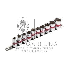 Набор торцевых головок Rexant 1/2, двенадцатигранные, CrV, 10 шт., 10-24 мм