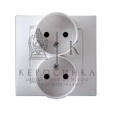 Розетка SIMON 15 1590457-0302-я без заземления белая в сборе с рамкой литая моноблок