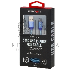 Кабель Crown USB - microUSB CMCU-3072M blue